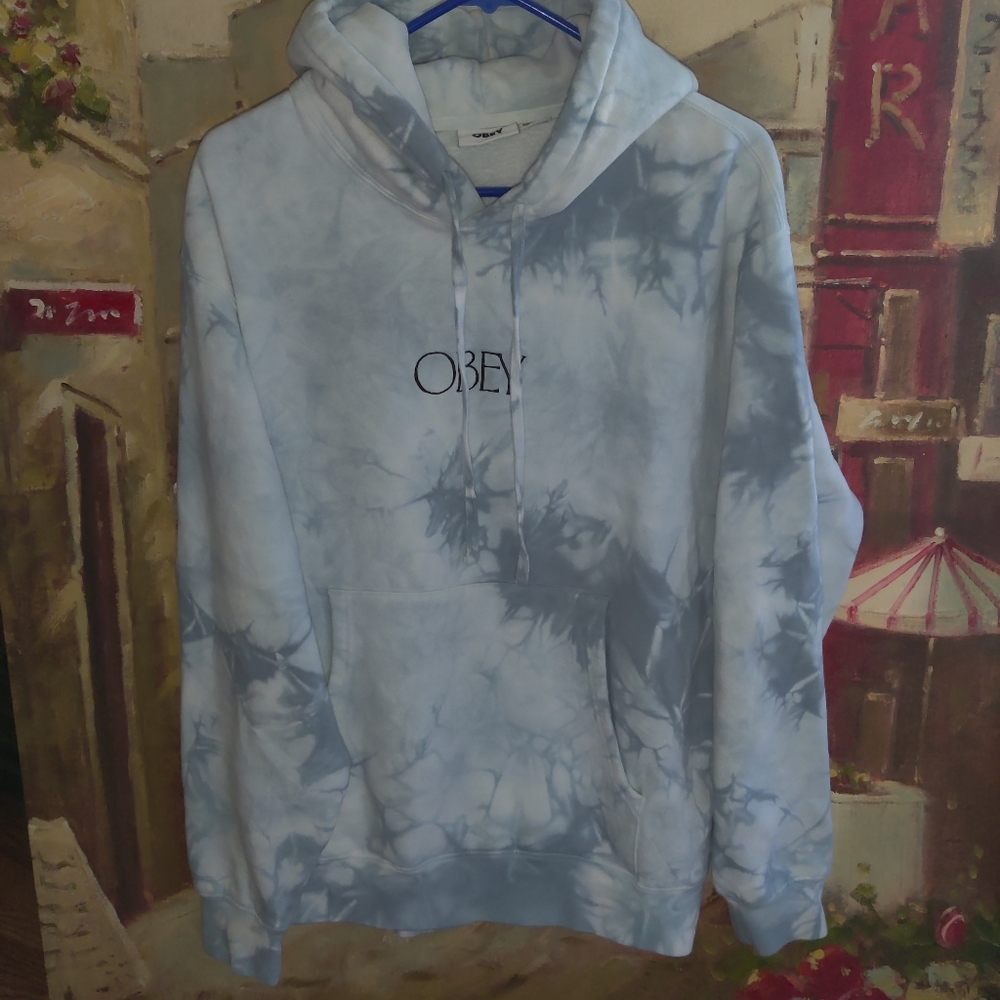Obey marble tie dye hoodie